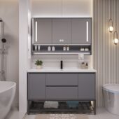 洗漱现代简约洗脸盆陶瓷组合一体浴室柜洗手盆轻奢卫生间智能套装