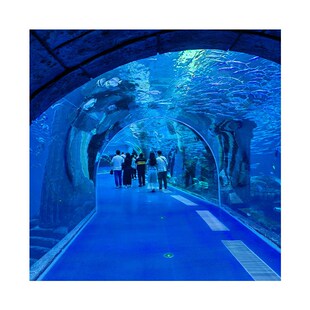 超大型亚克力鱼缸大型有机玻璃承重大号水族馆壁挂W式海洋馆鱼缸