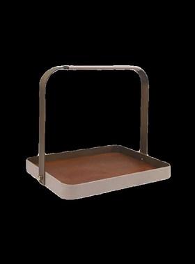 现代简约方形f黑胡桃木手提式托盘摆件客厅餐厅卧室酒店家居装饰