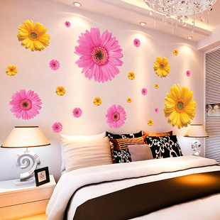 温馨卧室房间布置床头墙面装 饰贴花背景墙贴纸墙壁纸自粘网红贴画