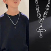 饰高级感男童个性 儿童项链男孩美式 hiphop装 穿搭女童嘻哈街舞配饰