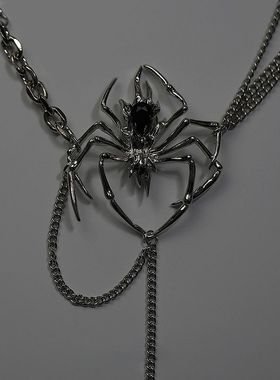 Y2K甜酷暗黑ins辣妹项链女