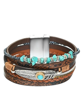 波西米亚异域民族风蝴蝶牛皮