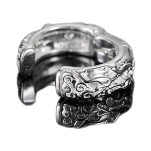 国潮貔貅耳夹男无耳洞免打孔耳钉高级感复古嘻哈女个性单只耳骨夹