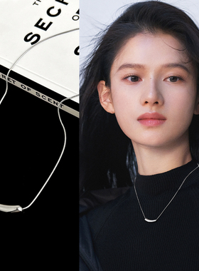 银色简约项链女款设计感小众