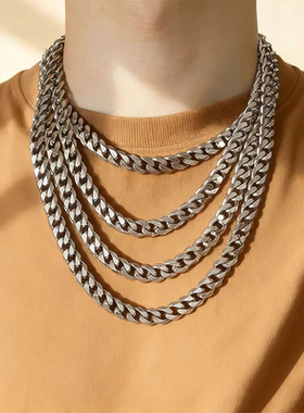 欧美古巴链子项链hiphop男女潮流