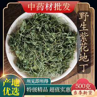 野生紫花地丁500g克中药材新货地丁草箭头草犁头草地丁茶中草药饲