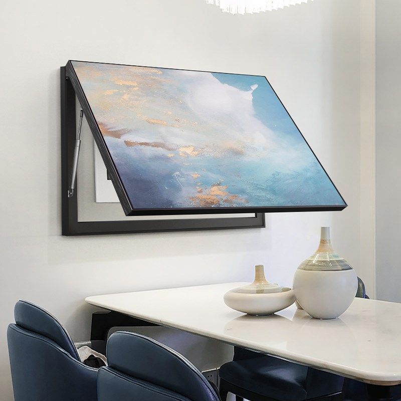 电表箱装饰画免打孔现代简约遮挡配电箱北欧客厅挂U画电闸箱开关