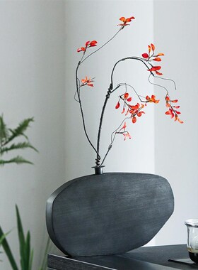 现代简约规则灰色做电不旧金属花器家Z0962M8-9居客厅视柜轻奢插