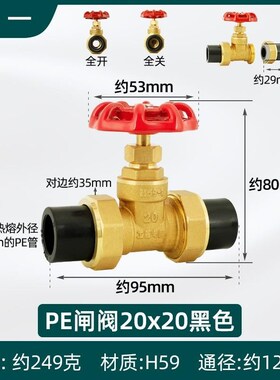 PPR双活接闸阀50铜32总阀门20自来水管开关25热熔4分4U0PE阀6分1