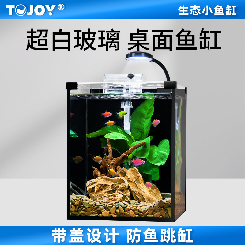 超白玻璃鱼缸家用客厅新款桌面小型斗鱼全套生态造景自循环水草缸