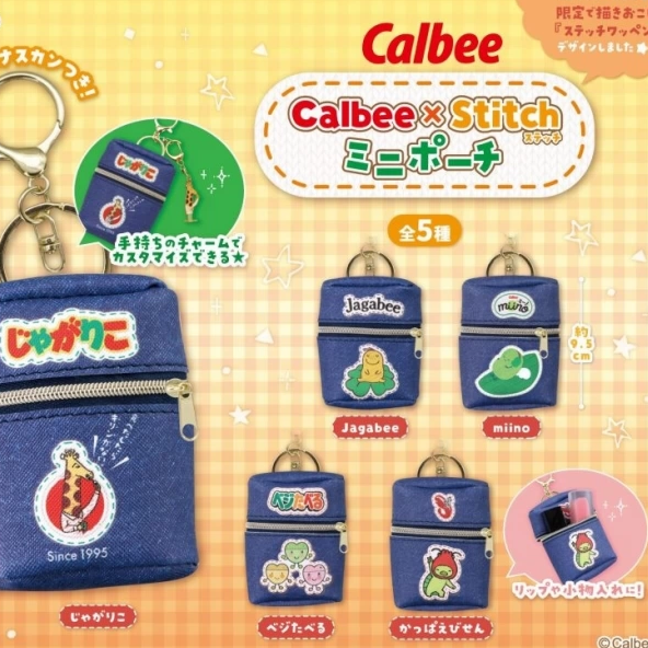 【入魂】预售扭蛋   卡乐比迷你零钱包Calbee x Stitch收纳