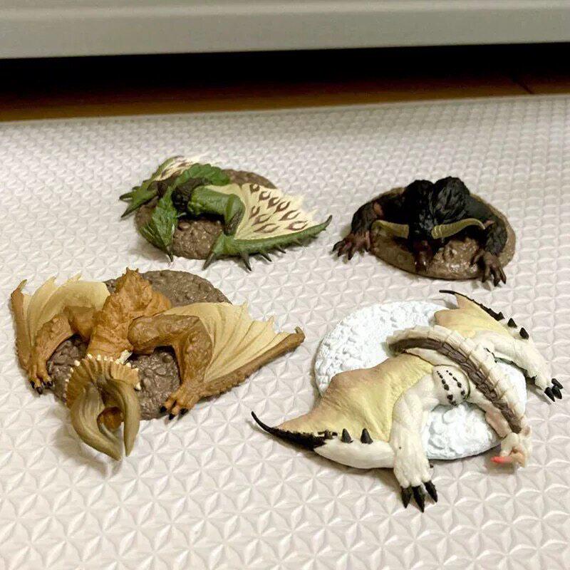 【入魂】现货扭蛋 魔物猎人 捕获小队3 雌火龙 冰牙龙 金狮子怪兽
