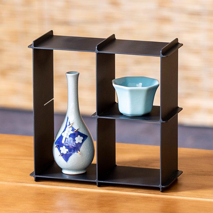 多宝格茶杯架子茶具收纳架铁艺博古架小型茶壶架展示格子架置物架