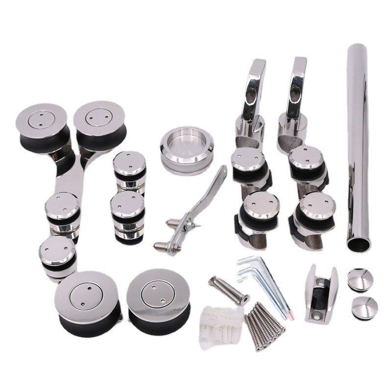 直营25mem圆管双轮移门配套 玻璃平移门滑轮美式移门五金配件