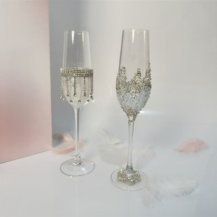 婚礼新人祝酒杯婚l礼情侣DIY材料包装礼盒订婚创意老书小众高端感