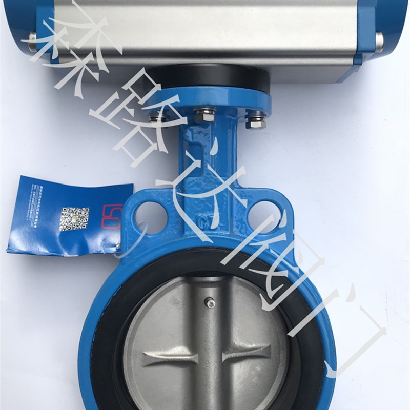 AT型气动蝶阀DN40-DN300气动对夹式软密封蝶阀3L04阀板D671X-16QB