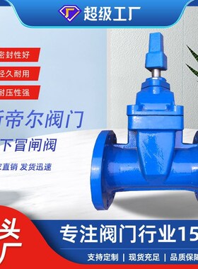 手动软密封暗f杆闸阀地下埋球墨铸铁法兰闸阀厂家天津45-16