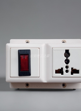 wonpro稳不落工业工程设备外露式安装自动过载保护开关带万用插座