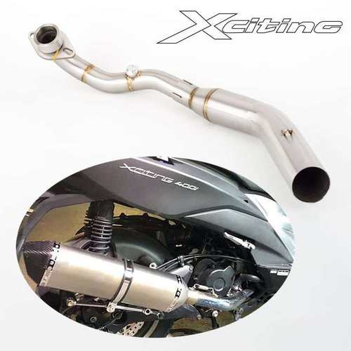 适用光阳KYMCO赛艇400 Xciting400排气管Xciting s400i 前段