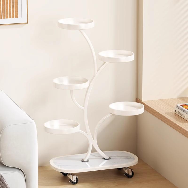 花架可移动带轮置物架花店落地式多层花架子阳台室外新款阶梯花架