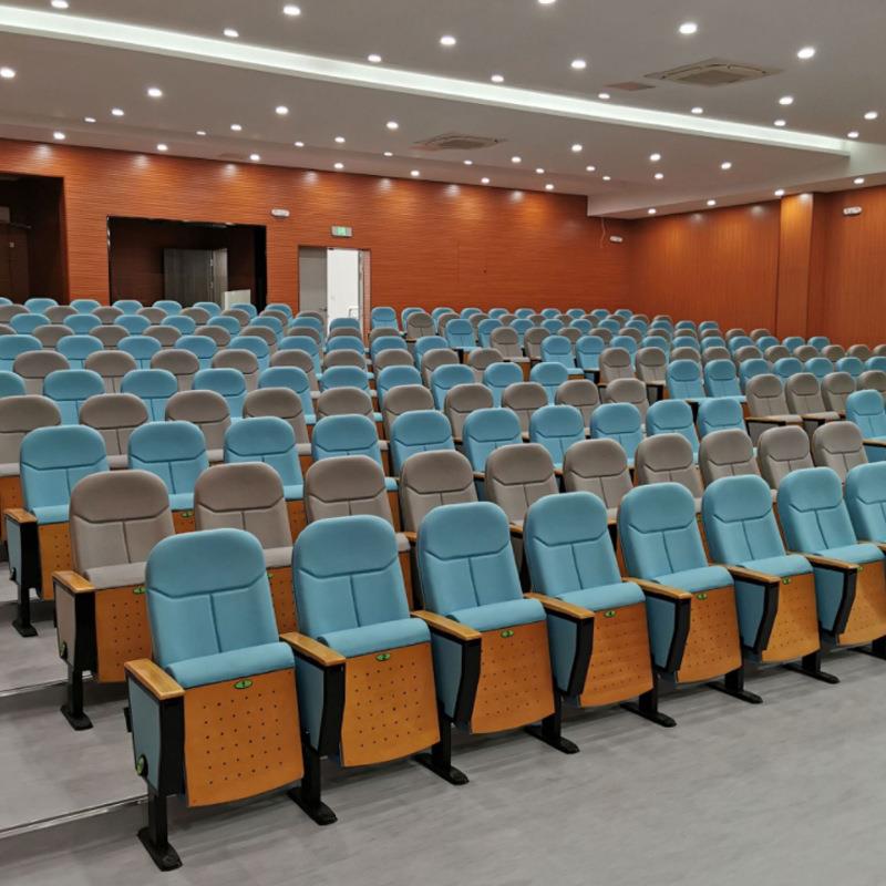 礼堂椅多媒体功能厅企事业会议室联排座椅带写字板报告厅连排座椅