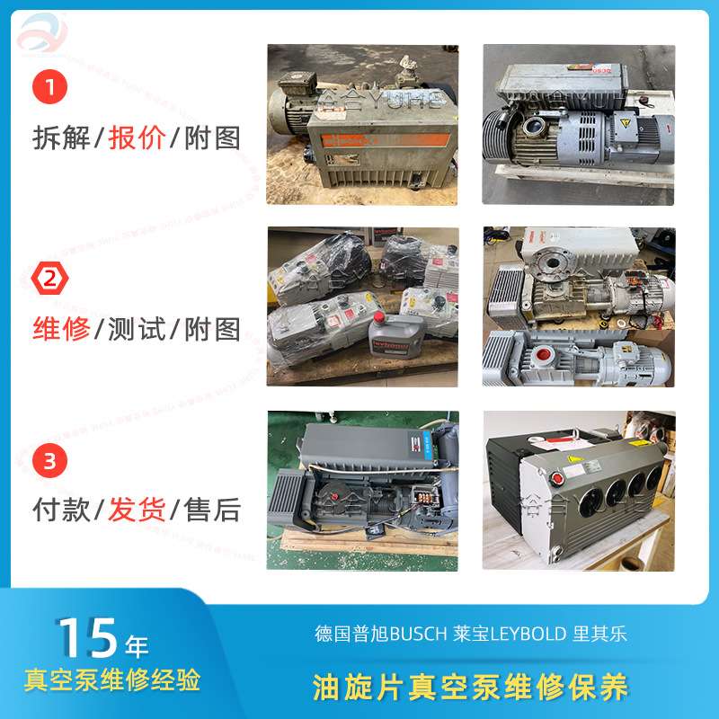 无油旋片泵维修 普旭里其乐莱宝SV300B/D16C/SP630真空泵维修保养