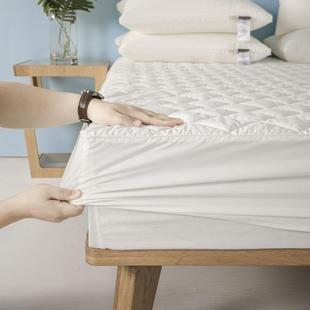 日式素色简约新款夹棉大豆床笠上层防水面料简约家用卧室床品