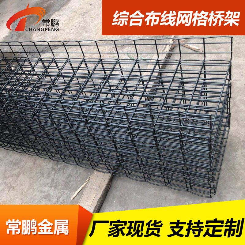 300*100mm电镀锌网格电缆桥架  冷镀锌桥架厂家  上海现货 常鹏