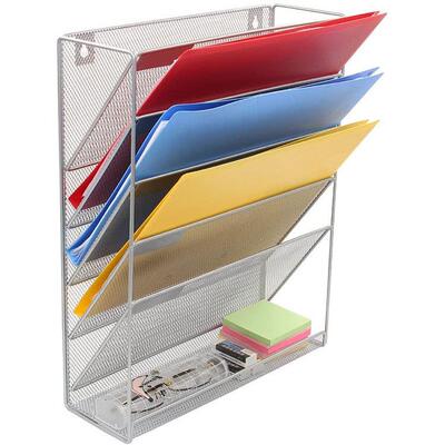 文件收纳架File铁艺桌面收纳架办公用品壁挂铁网架文件管理架