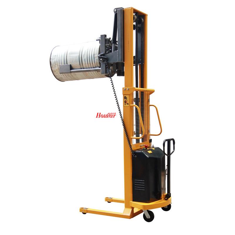 半电动油桶堆放车YL50自动油桶摆放器横放200l钢制油桶车