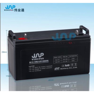 通信基站机UPS 应急 100铅酸免维护12V100AH消防 业炜通蓄电池M12