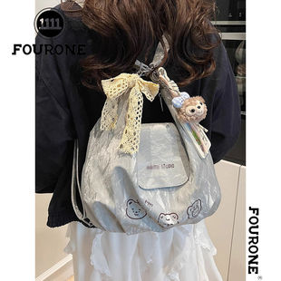 FOUR 轻便百搭多用后背包休闲单肩托特包 ONE通勤大容量双肩包新款