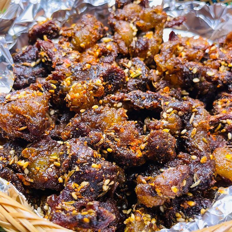 呼伦贝尔特产筋头巴脑牛肉粒原味香辣味孜然味真空包装零食250克