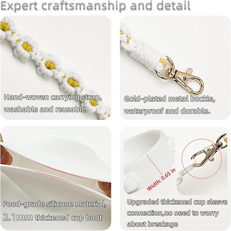 新Owala杯子装饰 手提p绳硅胶套装 24 oz, 32 oz, 40 oz 手柄带,餐饮具,杯套,淘宝优惠券,粉丝福利购,淘宝优惠卷