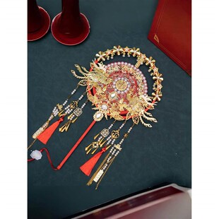 新十里红妆3D拼图全套金t属凤冠苗冠霞帔团扇结婚礼物diy手工自制