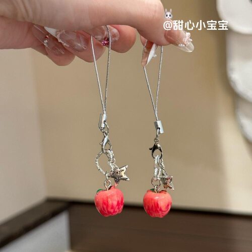 苹果手机链一颗小平果创意仿真挂件书包背包挂饰钥匙扣礼物女