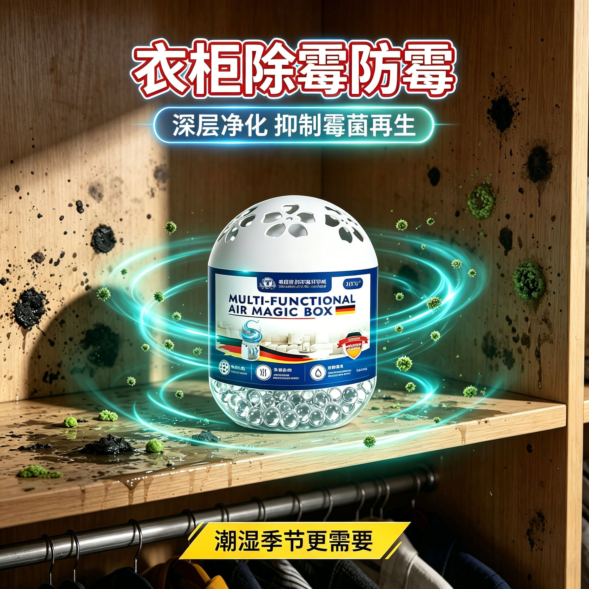 【德国强劲除霉】除霉魔盒超强去霉清除霉菌神器强净化空气魔盒