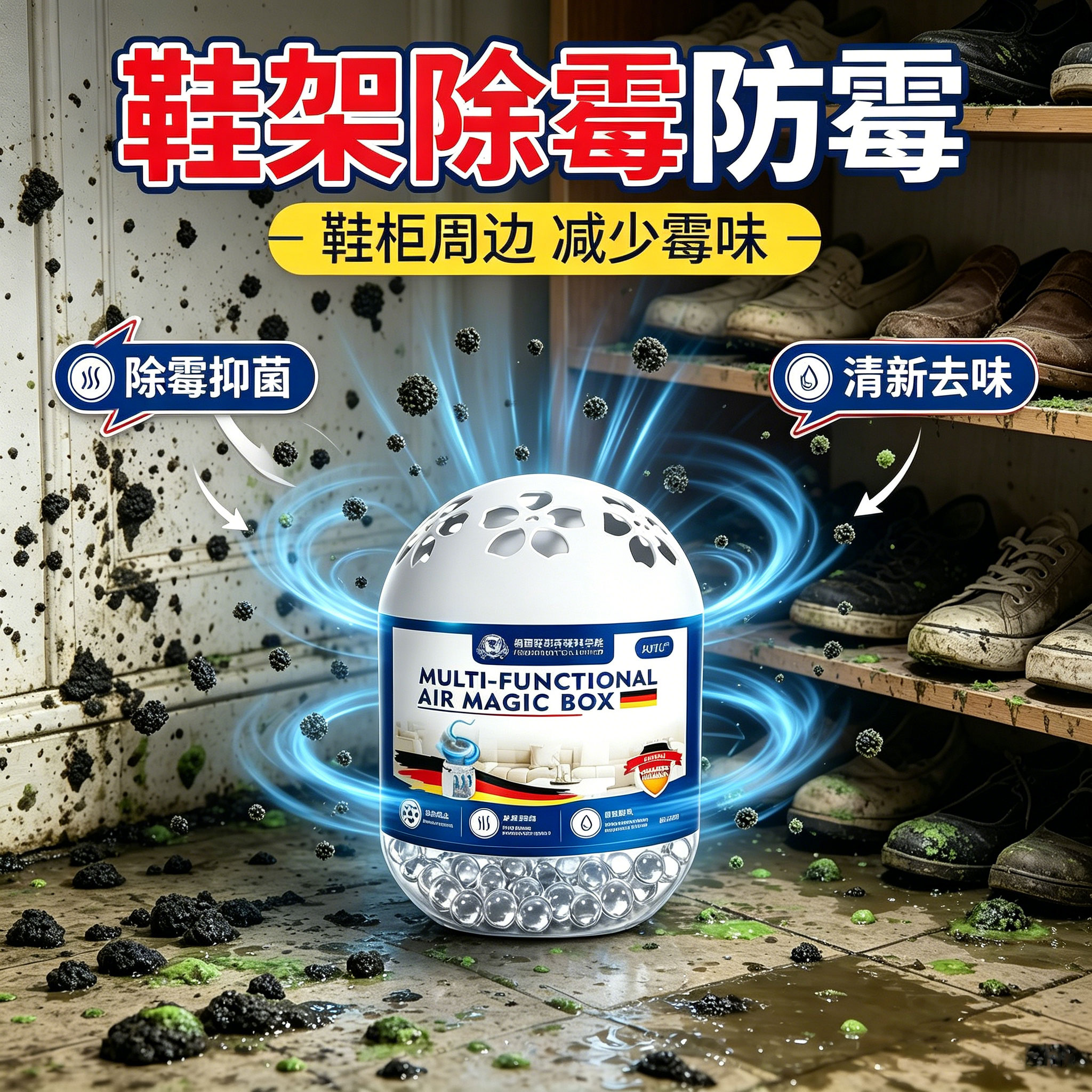 【德国强劲除霉】除霉魔盒超强去霉清除霉菌神器强净化空气魔盒