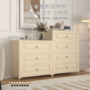 家用钢制斗柜卧室无甲醛抽屉柜床尾置物柜客厅落地多层收纳储物柜
