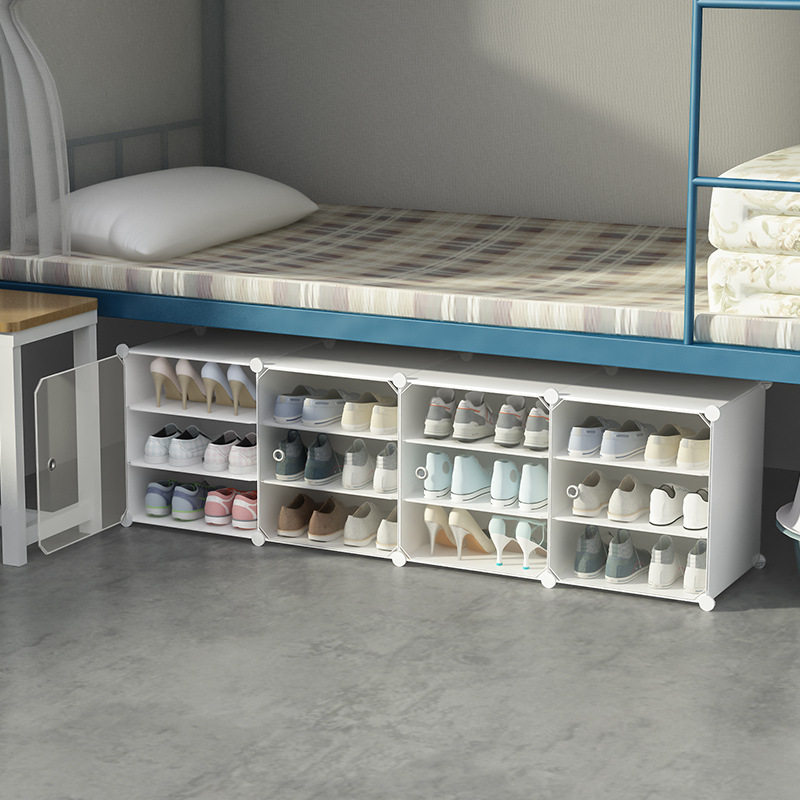 简易组装鞋柜魔片可调节DIY省空间折叠宿舍出租房防尘门口收纳架,收纳整理,鞋子收纳架,淘宝优惠券,粉丝福利购,淘宝优惠卷