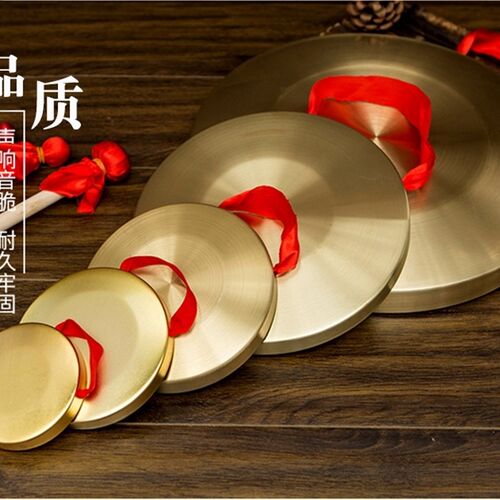 新品开道小d铜镲抗洪水游戏器材锣鼓啰罗道具手锣打更锤结婚舞狮