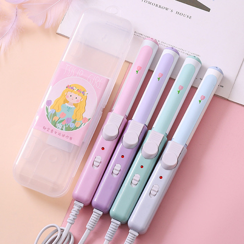 极速厂家时尚撞色卷发棒卡通可y爱女士学生烫发美发器独立包装造