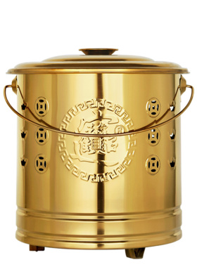 极速不锈钢桶家用方便室内J元宝聚宝盆钱桶摆件