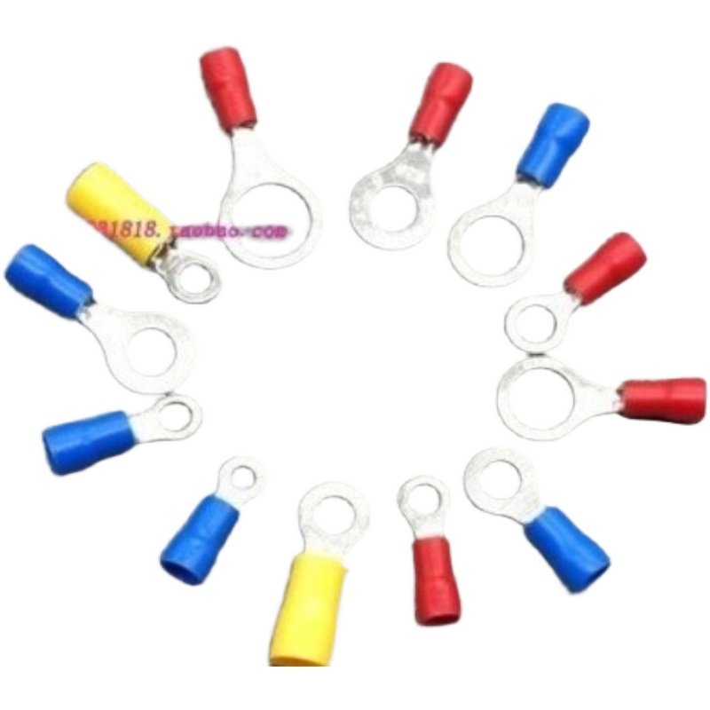 极速。RV1.25-3.2/4/6欧式预绝缘冷压接线端子2/3.5U-3/5圆形铜线