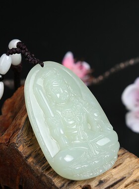 极速鼎风b阁天然和田玉不动尊菩萨不动明王吊坠属鸡本命佛项坠男