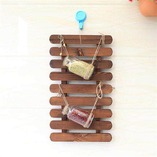 新品挂墙防腐g木制阳台花架子客厅实木悬挂式墙上花架栅栏壁挂花