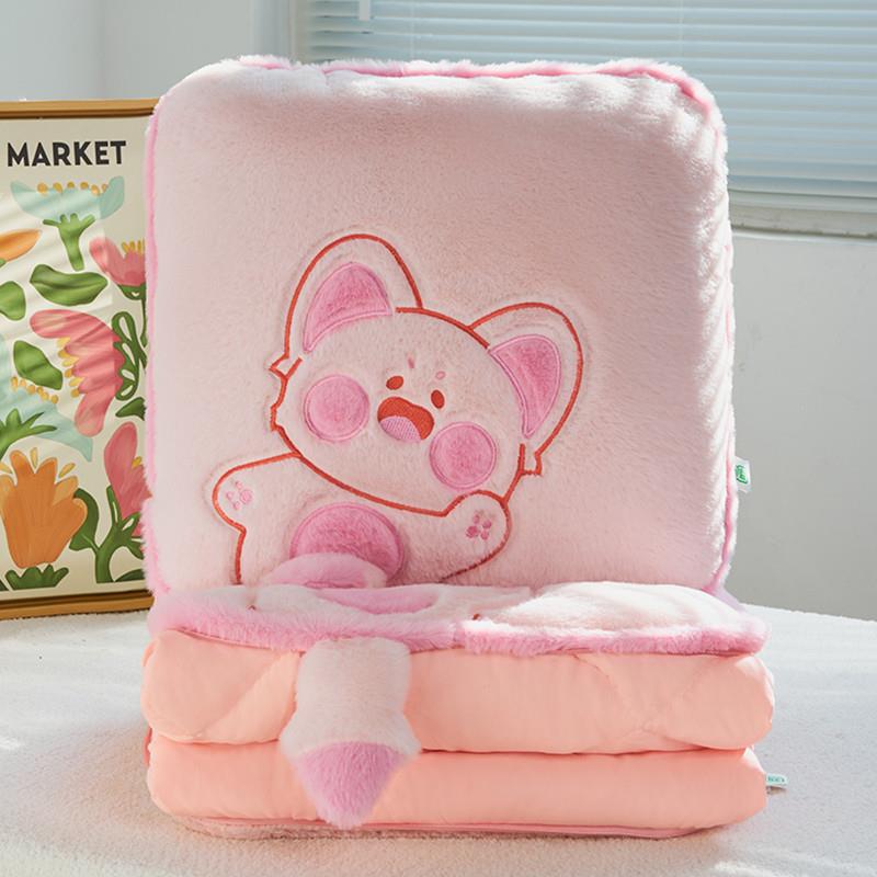 极速嘟嘟猫抱枕被子两用加厚办公室午睡枕头二合一汽车.折叠车载