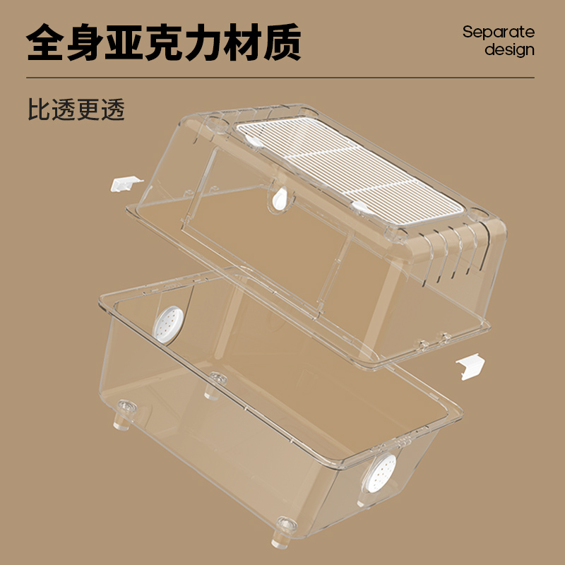 极速仓鼠笼子金丝熊亚克力透明超大别墅豪M华用品套装齐全饲养箱