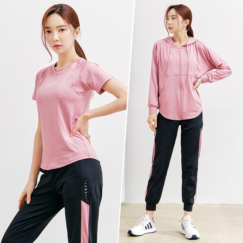 新品2025运动服套装女宽松户外跑步速干L衣短袖显瘦大码时尚瑜伽